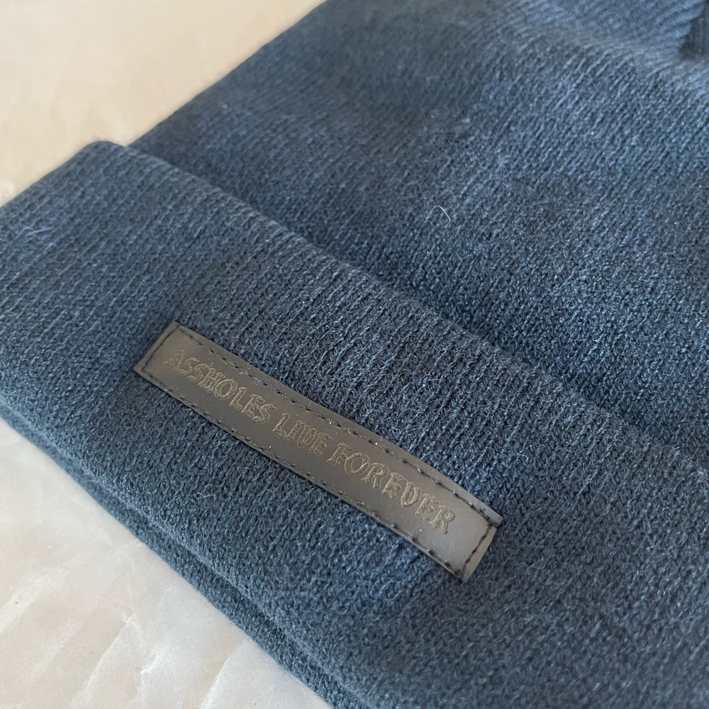 Navy Assholes Live Forever Beanie